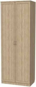 Шкаф 2-х створчатый 100 со штангой, цвет Дуб Сонома в Южно-Сахалинске - предосмотр