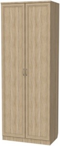 Шкаф 2-х створчатый 100 со штангой, цвет Дуб Сонома в Южно-Сахалинске - изображение