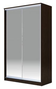 Шкаф-купе 2-х дверный 2400х1200х420 Хит-24-4-12-88, Матовое стекло, Венге в Южно-Сахалинске
