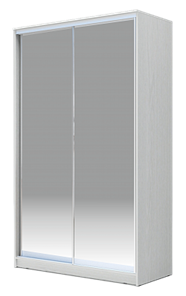 Шкаф 2-х створчатый 2200х1200х620 Хит-22-12-88, Матовое стекло Белый в Южно-Сахалинске
