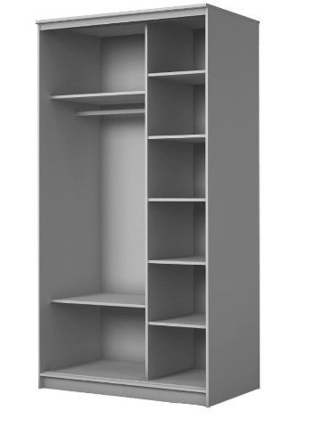 Шкаф 2-х дверный "Лист малый" ХИТ 24-14-66-18 Серый в Южно-Сахалинске - изображение 1