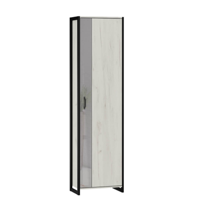 Одностворчатый шкаф Техно ЛД 678.320.000.002 Дуб крафт белый/черный (Корпус+дверь) в Южно-Сахалинске - изображение