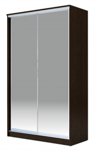 Шкаф 2-х створчатый 2200х1200х420 Хит-22-4-12/2-88, Матовое стекло, Венге в Южно-Сахалинске