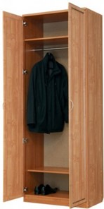 Шкаф 2-х створчатый 100 со штангой, цвет Дуб Сонома в Южно-Сахалинске - предосмотр 1