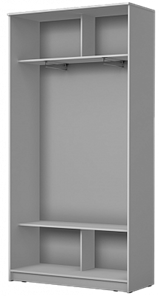 Шкаф 2-х створчатый 2400х1200х420 с двумя зеркалами ХИТ 24-4-12/2-55 Ясень Шимо Светлый в Южно-Сахалинске - предосмотр 1