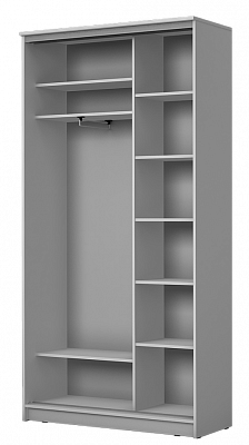 Шкаф 2-х створчатый Хит-22-4-12-22 с цветным стеклом, белое №10, Белый корпус в Южно-Сахалинске - изображение 1
