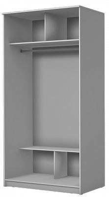 Шкаф 2400х1200х620 с двумя зеркалами ХИТ 24-12/2-55 Белая шагрень в Южно-Сахалинске - изображение 1