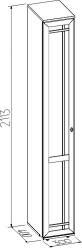Распашной шкаф Sherlock 73 + Фасад левый, Дуб Сонома в Южно-Сахалинске - изображение 3