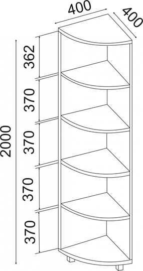 Угловой стеллаж West М07 в Южно-Сахалинске - изображение 1