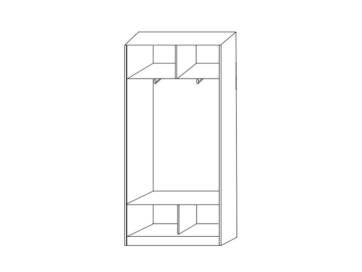 Шкаф 2-х дверный 2200х1200х420 с двумя зеркалами ХИТ 22-4-12/2-55 Дуб Млечный в Южно-Сахалинске - изображение 1