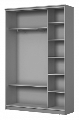 Шкаф 2-х створчатый 2300х1682х420 с двумя зеркалами ХИТ 23-4-17-55 Венге Аруба в Южно-Сахалинске - изображение 1