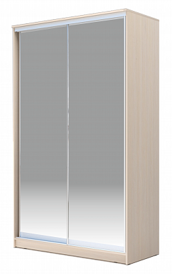 Шкаф-купе 2-х створчатый 2400х1200х420 Хит-24-4-12/2-88, Матовое стекло, Дуб млечный в Южно-Сахалинске - изображение