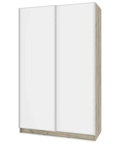 Шкаф 2-х дверный Браун Б641, Серый дуб - Белый в Южно-Сахалинске - предосмотр