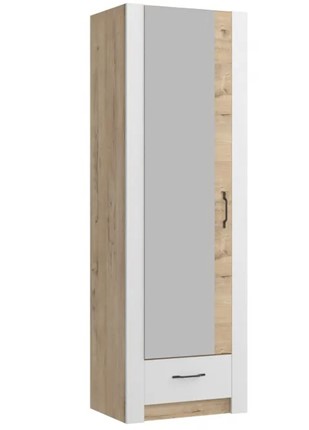 Шкаф гардеробный Ева 5 М3 дуб ирландский/белый матовый в Южно-Сахалинске - изображение