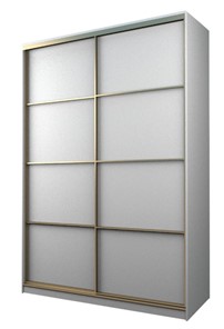 Шкаф 2-х створчатый MAX МШ-23-6-16-11, Профиль Золото/Цвет Белый в Южно-Сахалинске