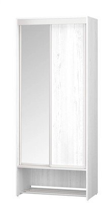 Шкаф двухстворчатый Ольга-Милк 10 с зеркалом в Южно-Сахалинске - изображение