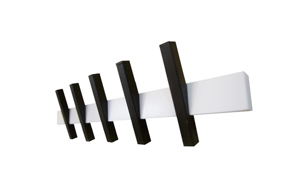 Вешалка для одежды Шубер-2, цвет белый/черный в Южно-Сахалинске - изображение
