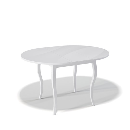 Кухонный стол раскладной Kenner 1000С (Крем/Стекло крем глянец) в Южно-Сахалинске - изображение 1