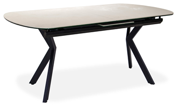 Кухонный стол раздвижной Шамони 1CX 140х85 (Oxide Avorio/Графит) в Южно-Сахалинске - предосмотр