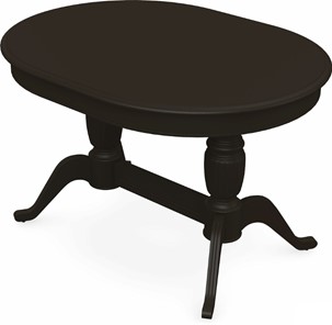 Обеденный раздвижной стол Леонардо-2 исп. Овал, тон 11 (Морилка/Эмаль) в Южно-Сахалинске
