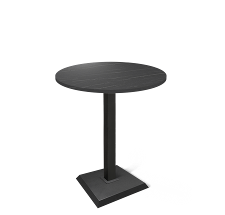 Барный стол SHT-TU5-BS2/H110 / SHT-TT 80 ЛДСП (камень пьетра гриджио черный/черный) в Южно-Сахалинске - изображение