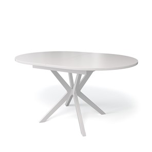 Кухонный раздвижной стол Kenner B1300 (Белый/Стекло белое сатин) в Южно-Сахалинске - предосмотр
