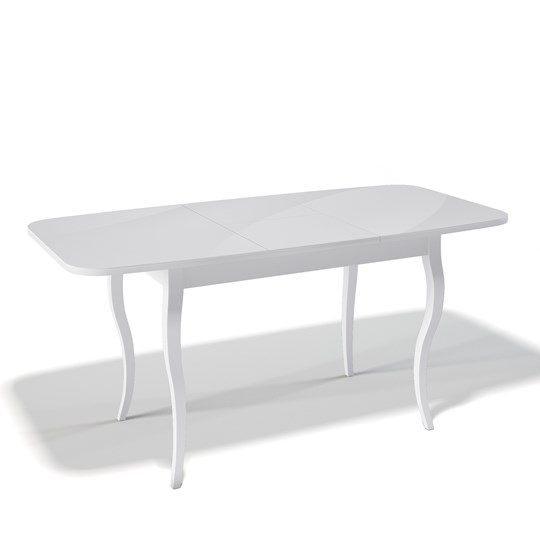 Кухонный стол раскладной Kenner 1200C (Венге/Стекло белое сатин) в Южно-Сахалинске - изображение 1