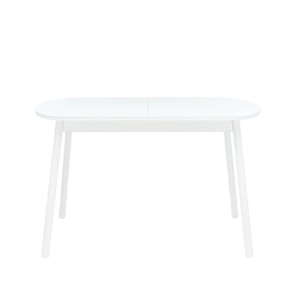 Кухонный стол раскладной Leset Мидел (Металл белый/стекло белое) в Южно-Сахалинске - изображение