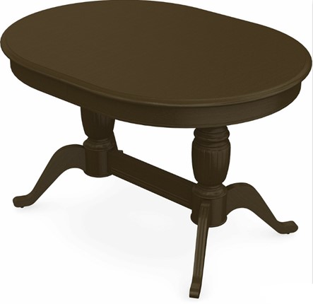 Раздвижной стол Леонардо-2 исп. Овал, тон 5 (Морилка/Эмаль) в Южно-Сахалинске - изображение