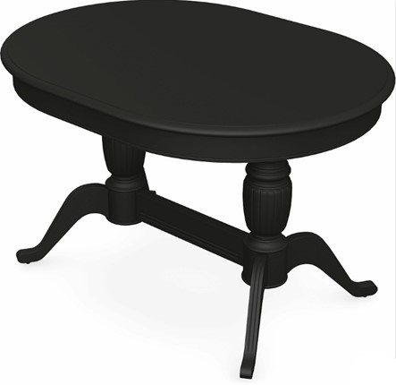 Кухонный раздвижной стол Леонардо-2 исп. Овал, тон 12 (Морилка/Эмаль) в Южно-Сахалинске - изображение