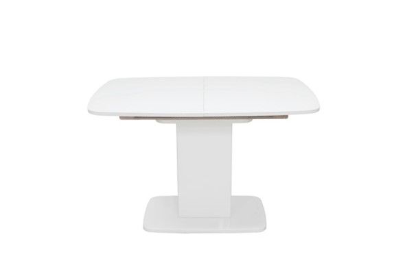 Кухонный стол раздвижной Leset Денвер 1Р (Белый лак/стекло глянцевое белое) в Южно-Сахалинске - изображение