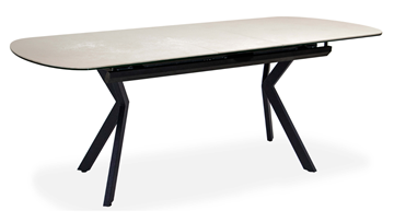Кухонный стол раздвижной Шамони 1CX 140х85 (Oxide Avorio/Графит) в Южно-Сахалинске - предосмотр 1