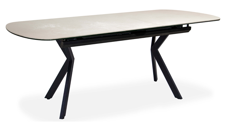Кухонный стол раздвижной Шамони 1CX 140х85 (Oxide Avorio/Графит) в Южно-Сахалинске - изображение 1