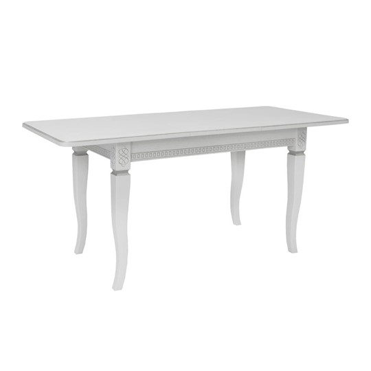Раздвижной стол Leset Дакота 1Р (Белый 9003 с серебрянной патиной) в Южно-Сахалинске - изображение 1