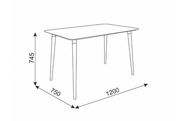 Обеденный стол Сканди 1, белый/светлый лак в Южно-Сахалинске - предосмотр 1