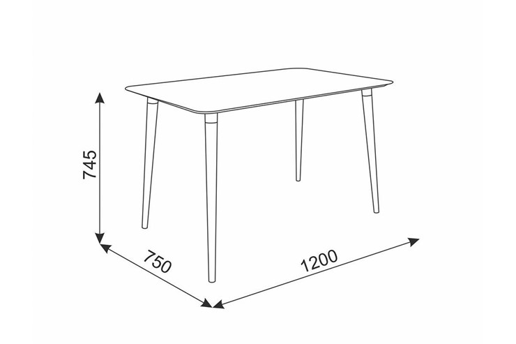 Обеденный стол Сканди 1, белый/светлый лак в Южно-Сахалинске - изображение 1