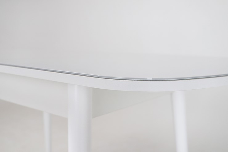 Кухонный раскладной стол Хоста, опоры массив цилиндрический, Белый в Южно-Сахалинске - изображение 2