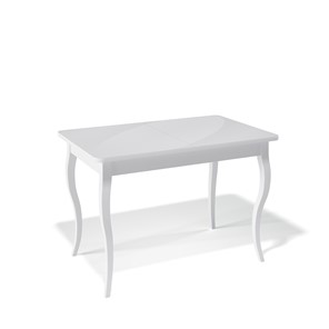 Раздвижной стол Kenner 1100C (Белый/Стекло белое глянец) в Южно-Сахалинске