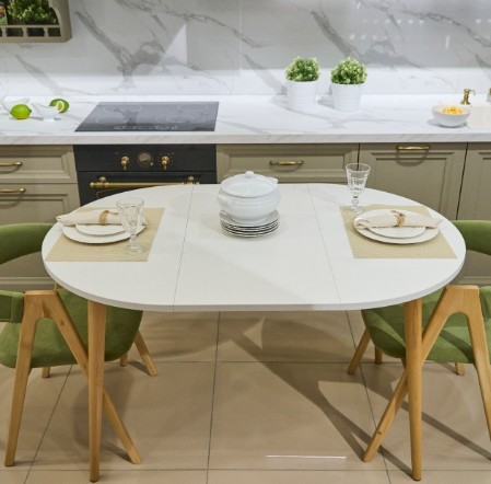 Кухонный стол круглый Серый камень 90*90 см ЛДСП в Южно-Сахалинске - изображение 6