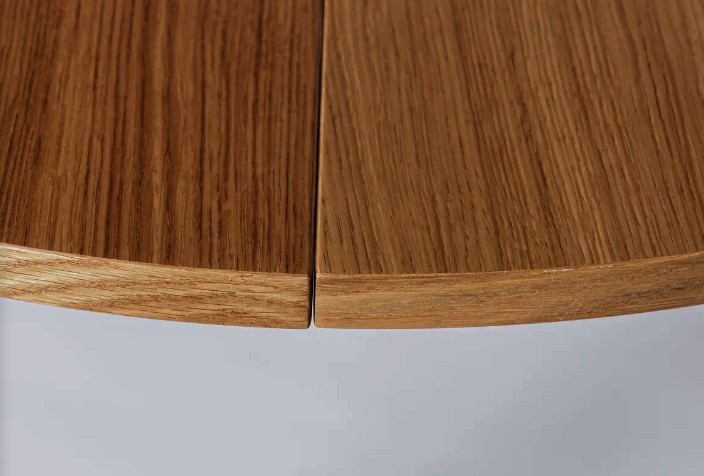 Кухонный раздвижной круглый стол Шпон Дуба д. 100 см МДФ в Южно-Сахалинске - изображение 5
