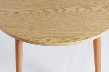 Кухонный раздвижной круглый стол Шпон Дуба 677 С д. 100 см МДФ в Южно-Сахалинске - предосмотр 18
