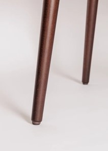 Кухонный раздвижной круглый стол Шпон Ореха д. 100 см МДФ ножки вишня в Южно-Сахалинске - предосмотр 5