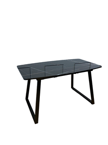 Кухонный стол раскладной AZ1400 (черный/стекло камень черный глянец) в Южно-Сахалинске - предосмотр