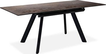 Кухонный стол раздвижной Бордо 1CQ 140х85 (Oxide Moro/Графит) в Южно-Сахалинске - предосмотр 1