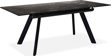 Кухонный раздвижной стол Бордо 2CQ 160х90 (Oxide Nero/Графит) в Южно-Сахалинске - предосмотр 1