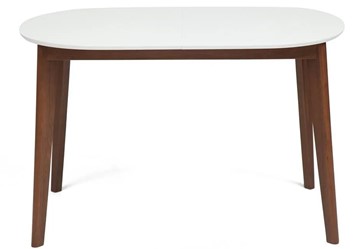 Кухонный стол раздвижной BOSCO (Боско) бук/мдф 120+30x80x75 Белый/Коричневый арт.11258 в Южно-Сахалинске