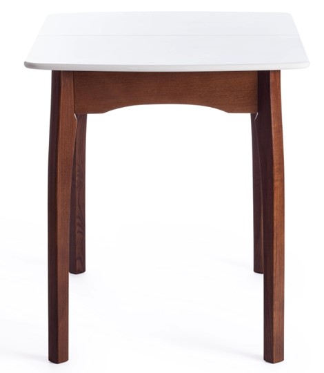 Кухонный раздвижной стол Caterina, бук/мдф, 100+30x70x75, коричневый, белый арт.15856 в Южно-Сахалинске - изображение 1