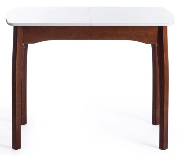 Кухонный раздвижной стол Caterina, бук/мдф, 100+30x70x75, коричневый, белый арт.15856 в Южно-Сахалинске - изображение 2