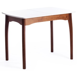 Кухонный раздвижной стол Caterina, бук/мдф, 100+30x70x75, коричневый, белый арт.15856 в Южно-Сахалинске - предосмотр