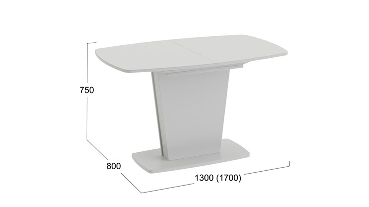 Кухонный раскладной стол Честер тип 2, цвет Белый/Стекло белый глянец в Южно-Сахалинске - изображение 3